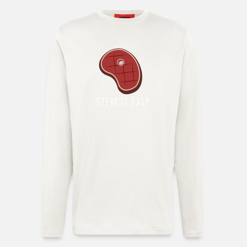 Steak it easy - Langarmshirt - made by SPREAD  - OFF WHITE