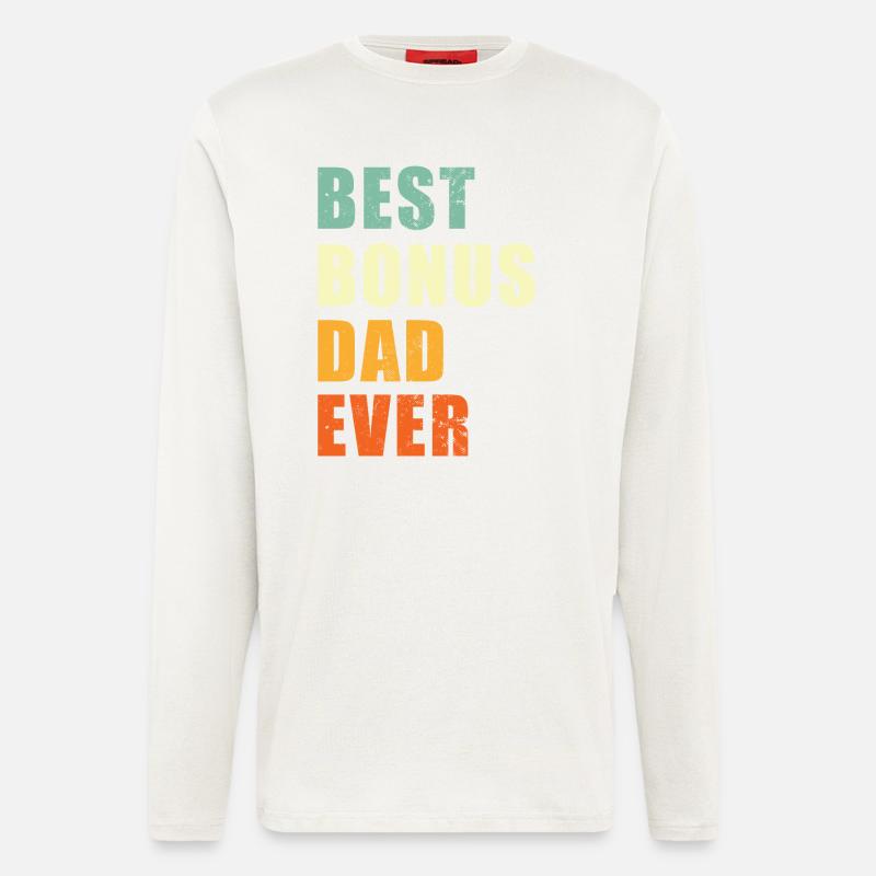 Best Bonus Dad ever - Longsleeve - made by SPREAD - OFF WHITE