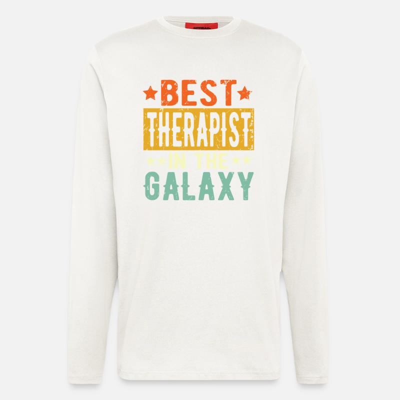 Best Therapeut ever Therapeut Geschenk - Langarmshirt - made by SPREAD  - OFF WHITE