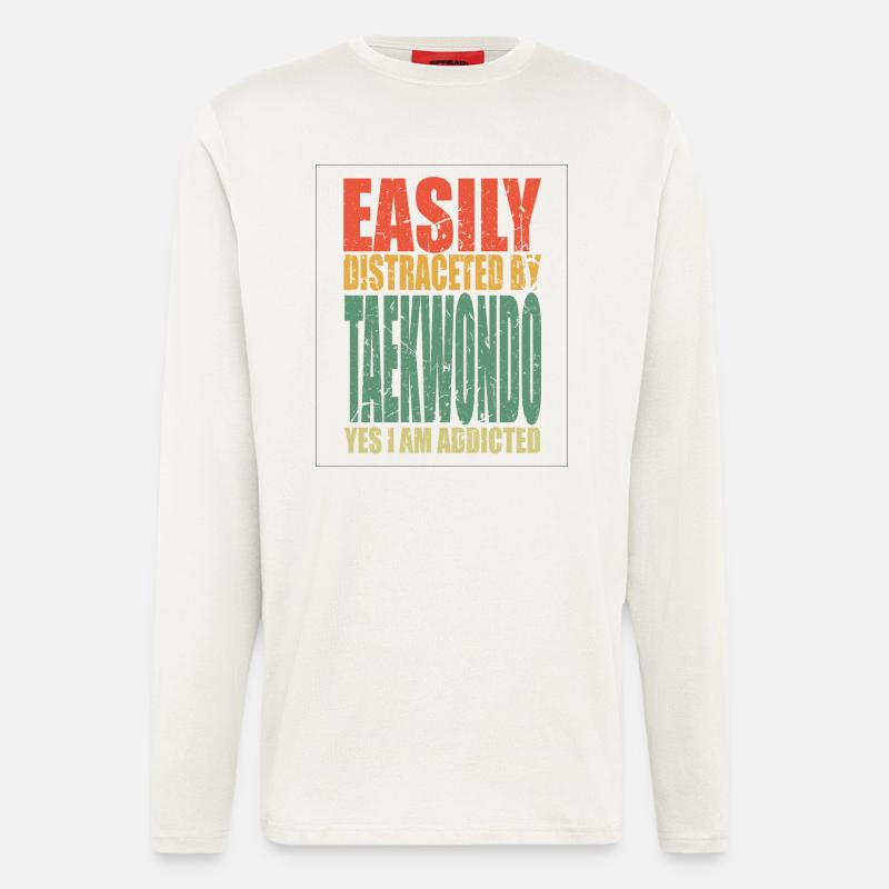Taekwondo Spruch lustig - Langarmshirt - made by SPREAD  - OFF WHITE
