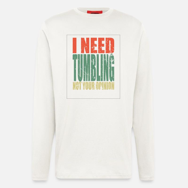 Tumbling Spruch lustig - Langarmshirt - made by SPREAD  - OFF WHITE