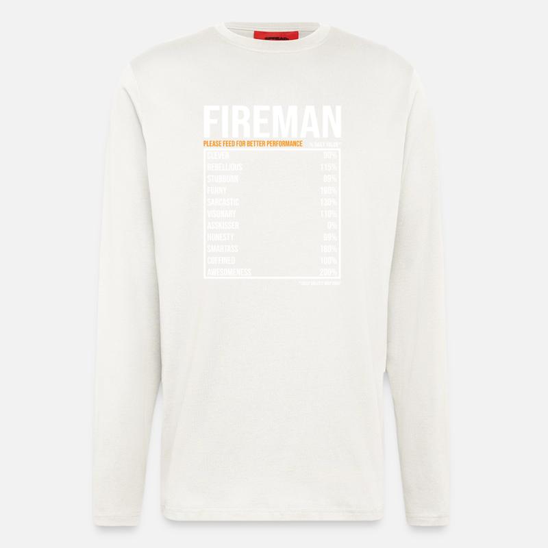 Firefighter Daily Values Lustig Firefighter - Longsleeve - made by SPREAD  - OFF WHITE
