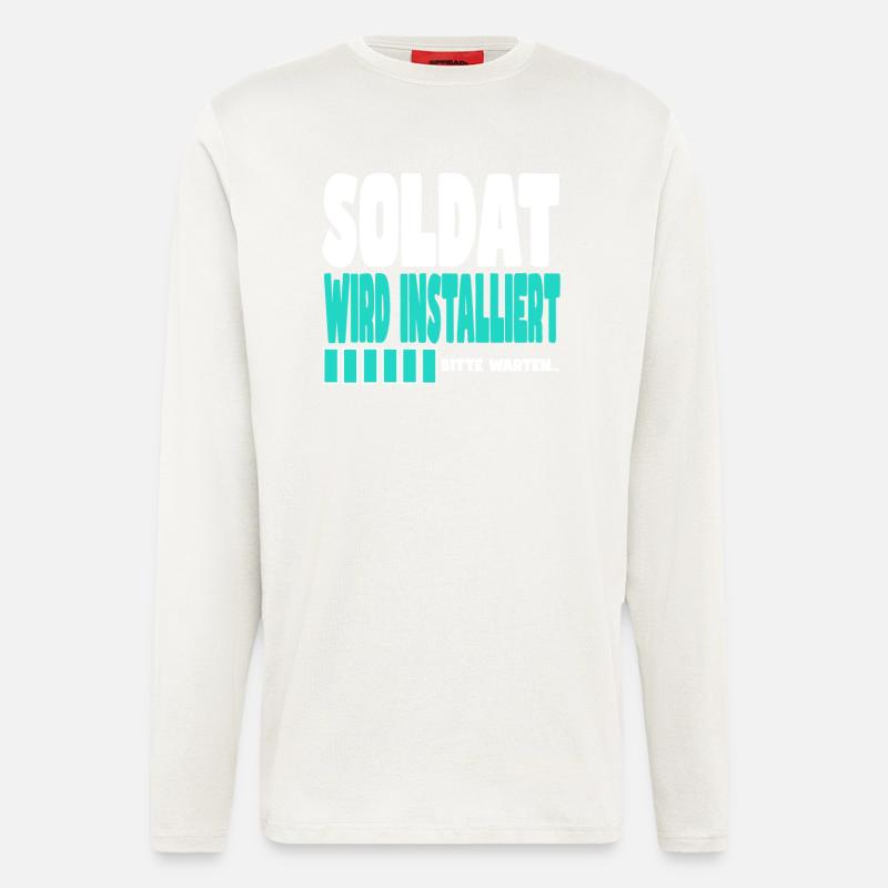Soldat wird installiert - Langarmshirt - made by SPREAD - OFF WHITE