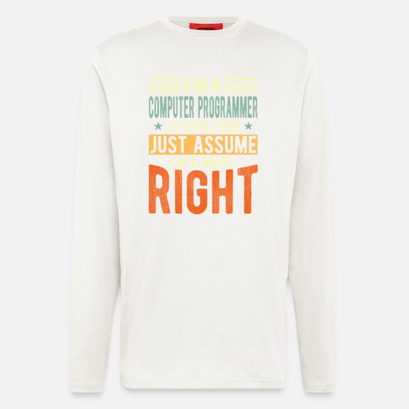 Computerprogrammierer - Langarmshirt - made by SPREAD  - OFF WHITE