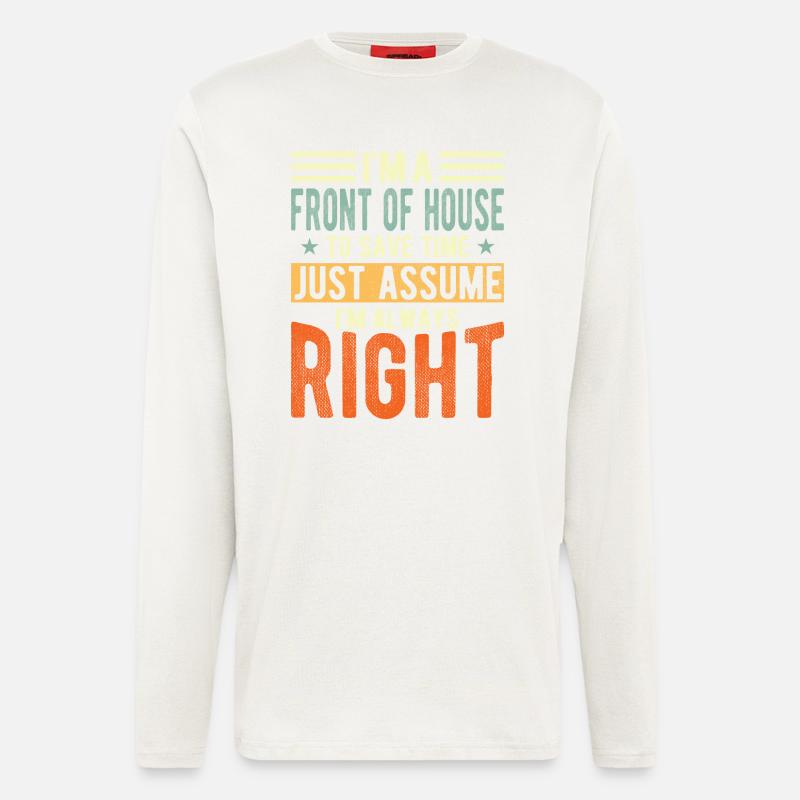 Vorderseite Des Hauses - Langarmshirt - made by SPREAD  - OFF WHITE
