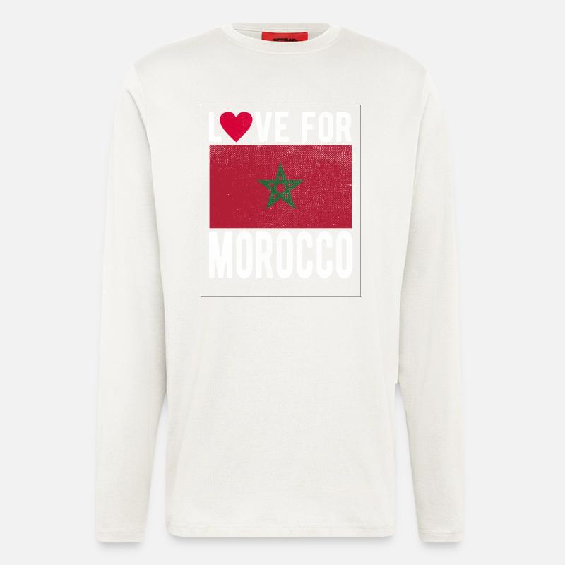 Morocco Flag - Longsleeve - made by SPREAD  - OFF WHITE