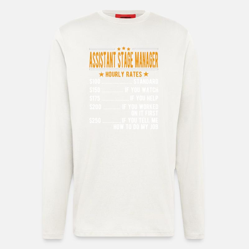 Assistant Bühnenmanager Stundenlohn - Langarmshirt - made by SPREAD - OFF WHITE