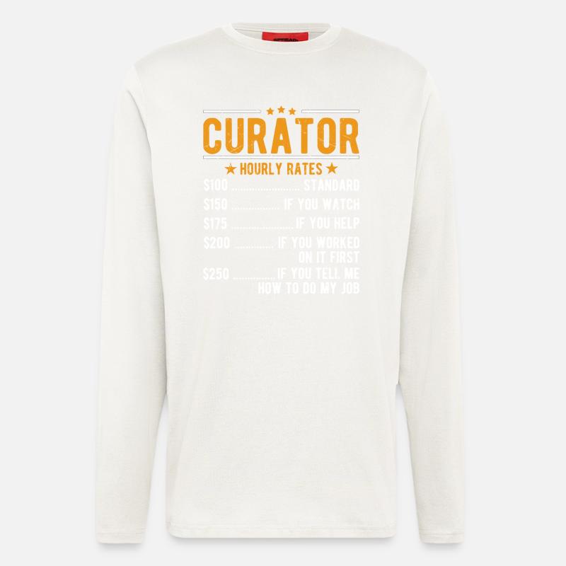 Curator Hourly Wage - Longsleeve - made by SPREAD  - OFF WHITE