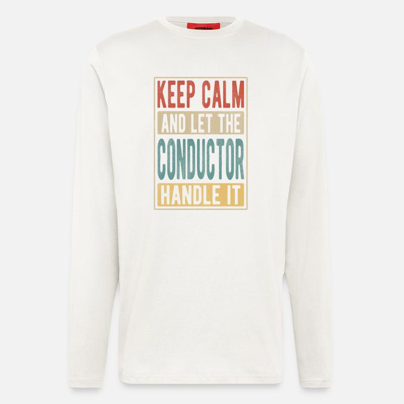 Dirigent Retro Geschenk - Langarmshirt - made by SPREAD  - OFF WHITE