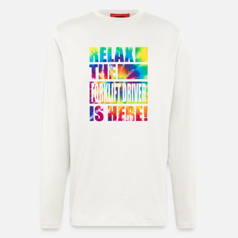 Forklift Driver Lustiger Spruch - Langarmshirt - made by SPREAD  - OFF WHITE