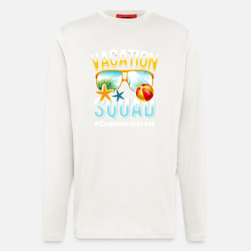 Ingenieur-Urlaubstrupp #Engineeronbreak - Langarmshirt - made by SPREAD  - OFF WHITE