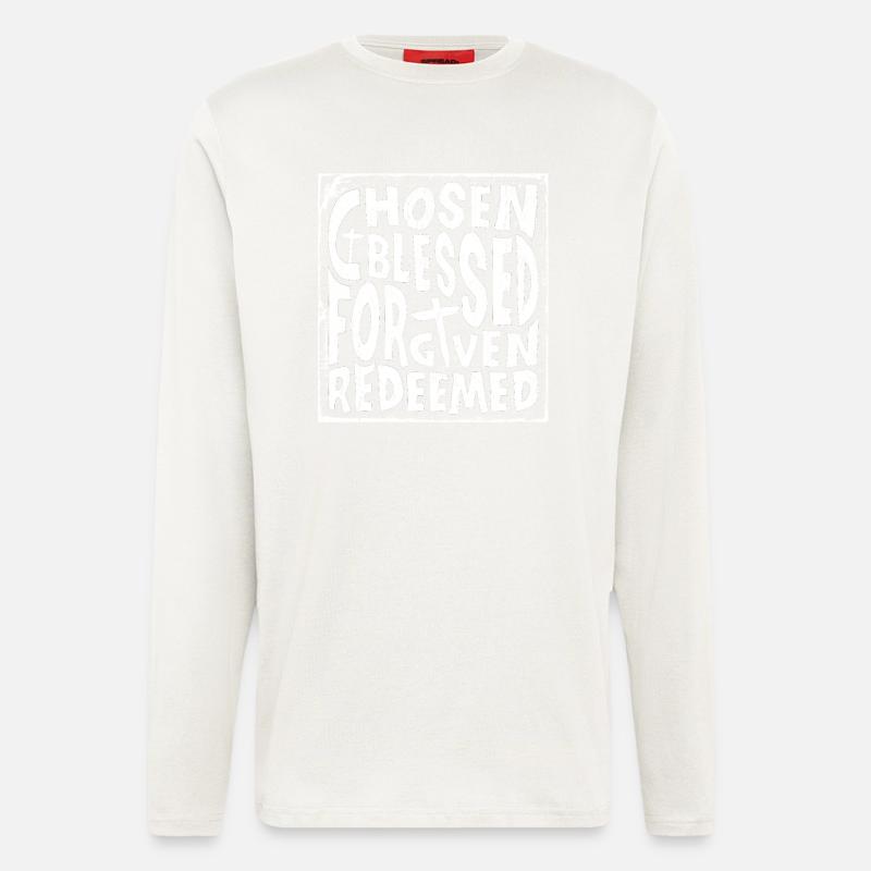 Chosen Forgiven Redeemed - Longsleeve - made by SPREAD  - OFF WHITE