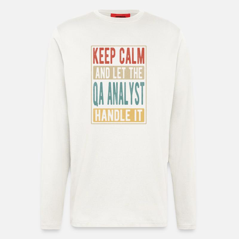Qa Analyst Retro Geschenk - Langarmshirt - made by SPREAD  - OFF WHITE