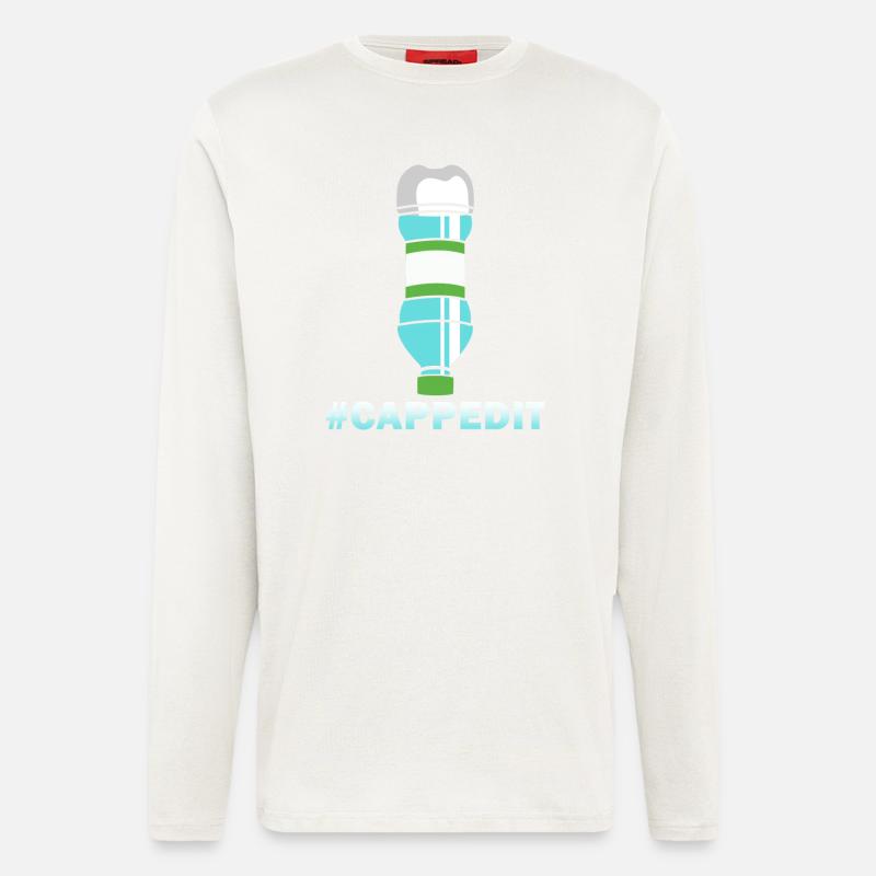 Bottle Flip #Cappedit - Longsleeve - made by SPREAD  - OFF WHITE
