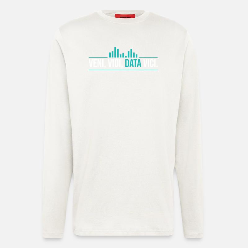 Veni, Vidi, Data Vici Statistician - Langarmshirt - made by SPREAD  - OFF WHITE