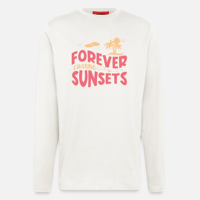 Always chasing the sunsets - Longsleeve - made by SPREAD  - OFF WHITE