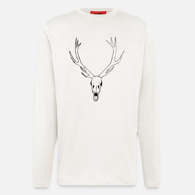 Deer skull - Longsleeve - made by SPREAD  - OFF WHITE