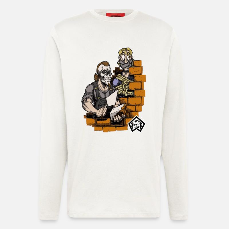 Bricklayer, master mason, craftsman, construction technician - Longsleeve - made by SPREAD - OFF WHITE