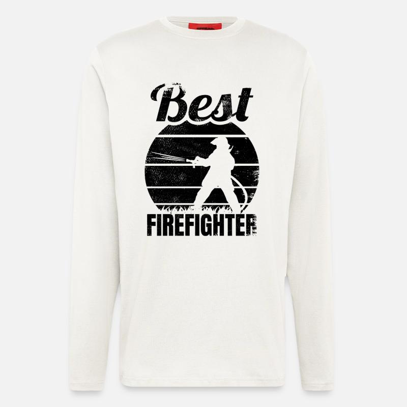 Best Firefighter - Langarmshirt - made by SPREAD  - OFF WHITE