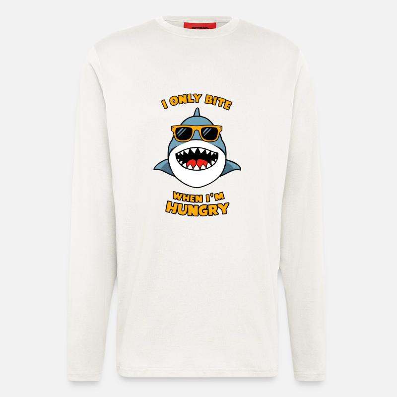 I Only Bite When I'm Hungry - Langarmshirt - made by SPREAD  - OFF WHITE