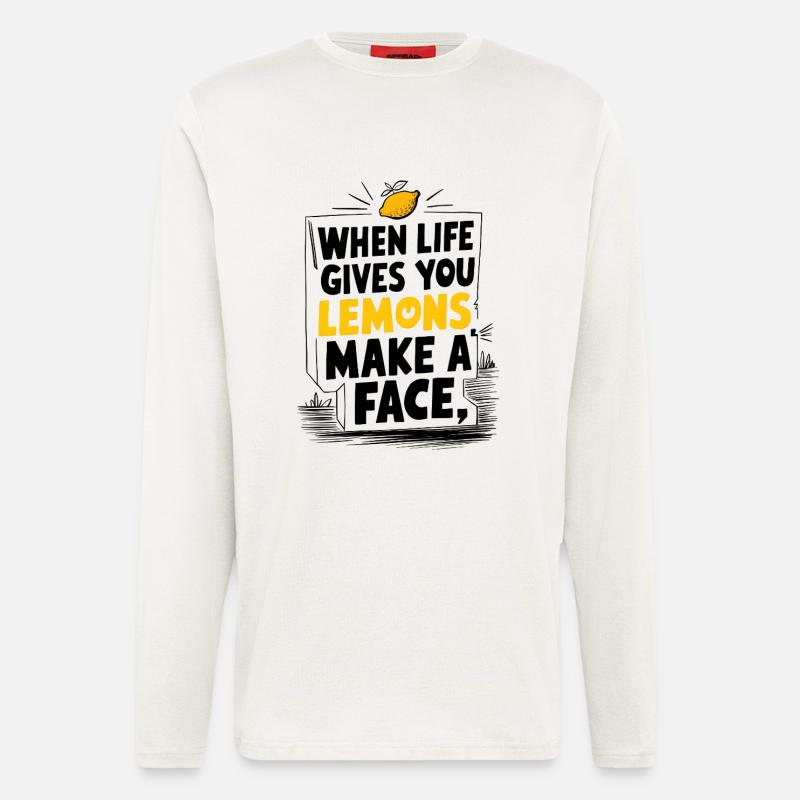 Make a Face - Langarmshirt - made by SPREAD  - OFF WHITE