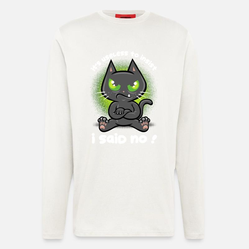 Störrische Katze - Langarmshirt - made by SPREAD  - OFF WHITE