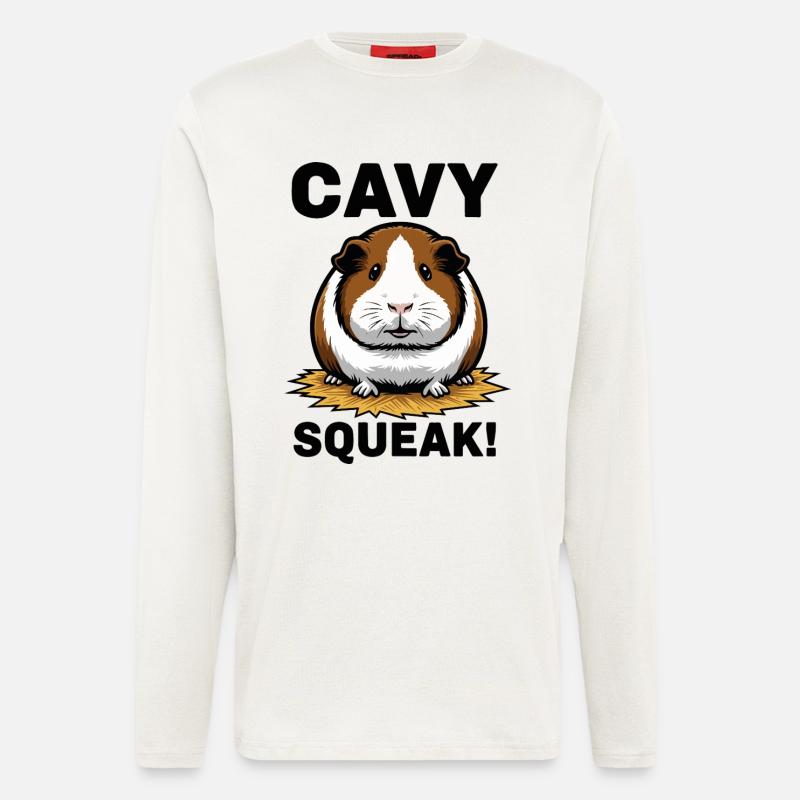 Cochon d'Inde Cavy Squeak Guinea Pig - Longsleeve - made by SPREAD  - OFF WHITE