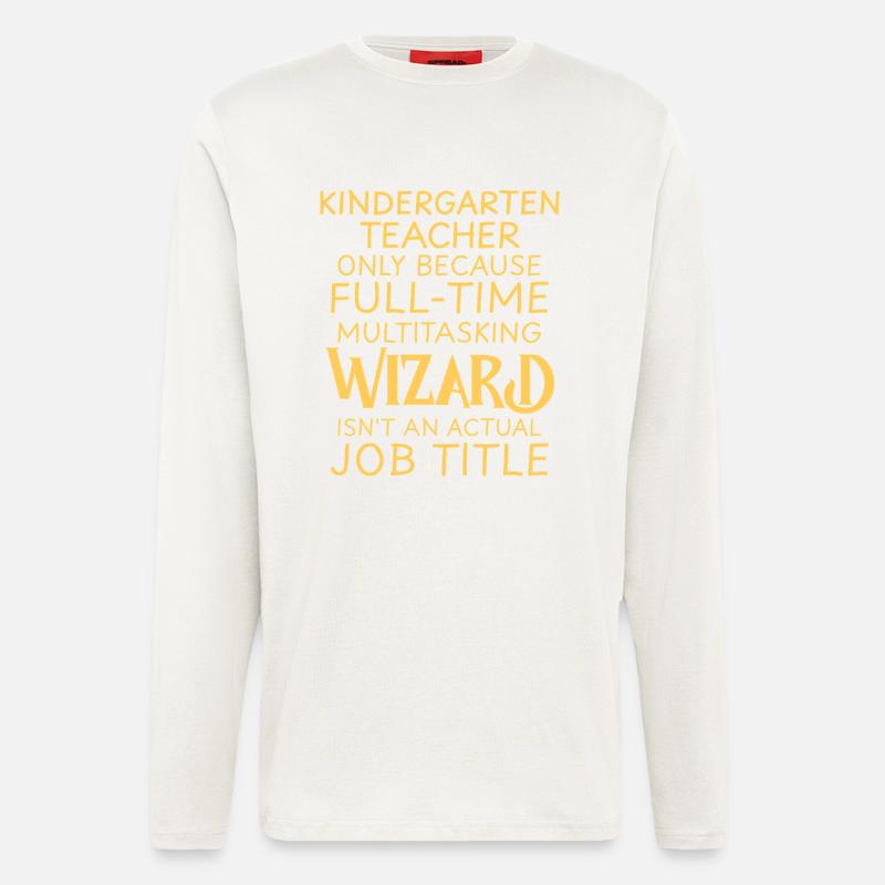 Kindergarten teacher Wizard - Langarmshirt - made by SPREAD  - OFF WHITE