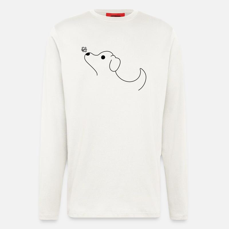Hund - Langarmshirt - made by SPREAD  - OFF WHITE
