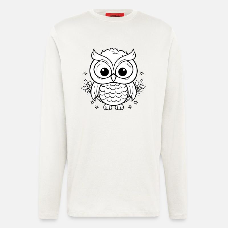 Süße Kinder Eule - Langarmshirt - made by SPREAD  - OFF WHITE