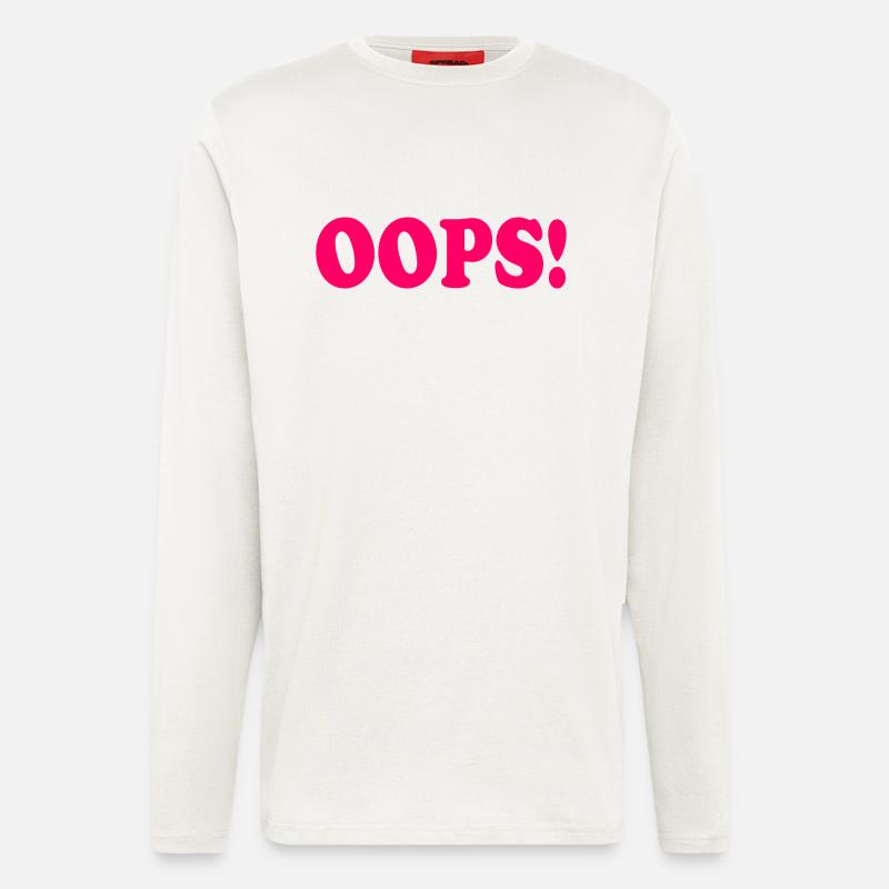 Oops - Manches longues bio décontracté fabriqué en UE - OFF WHITE