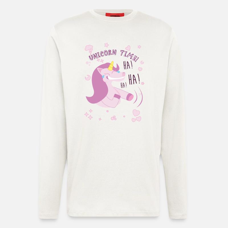 lustige Einhorn - Langarmshirt - made by SPREAD  - OFF WHITE