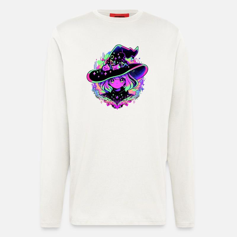 Neon Hexenmädchen - Langarmshirt - made by SPREAD  - OFF WHITE
