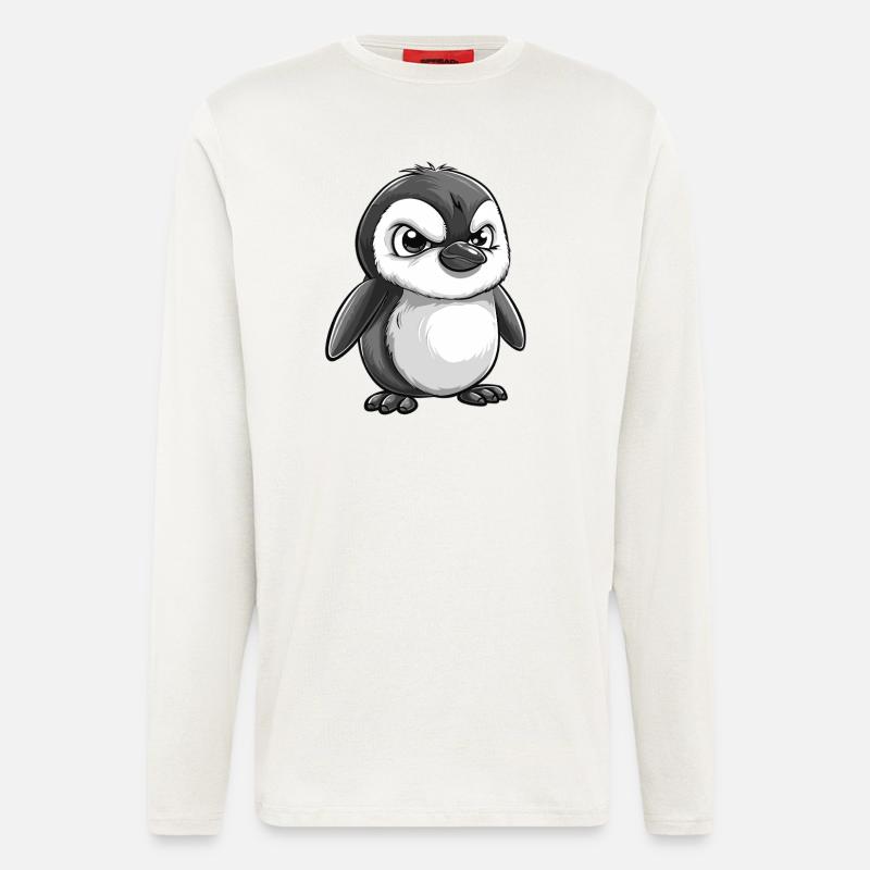 Grumpy Penguin - Longsleeve - made by SPREAD  - OFF WHITE