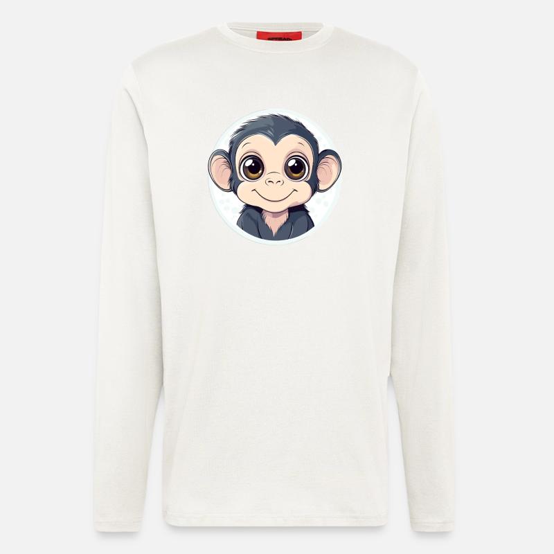 Funny baby monkey - Longsleeve - made by SPREAD  - OFF WHITE