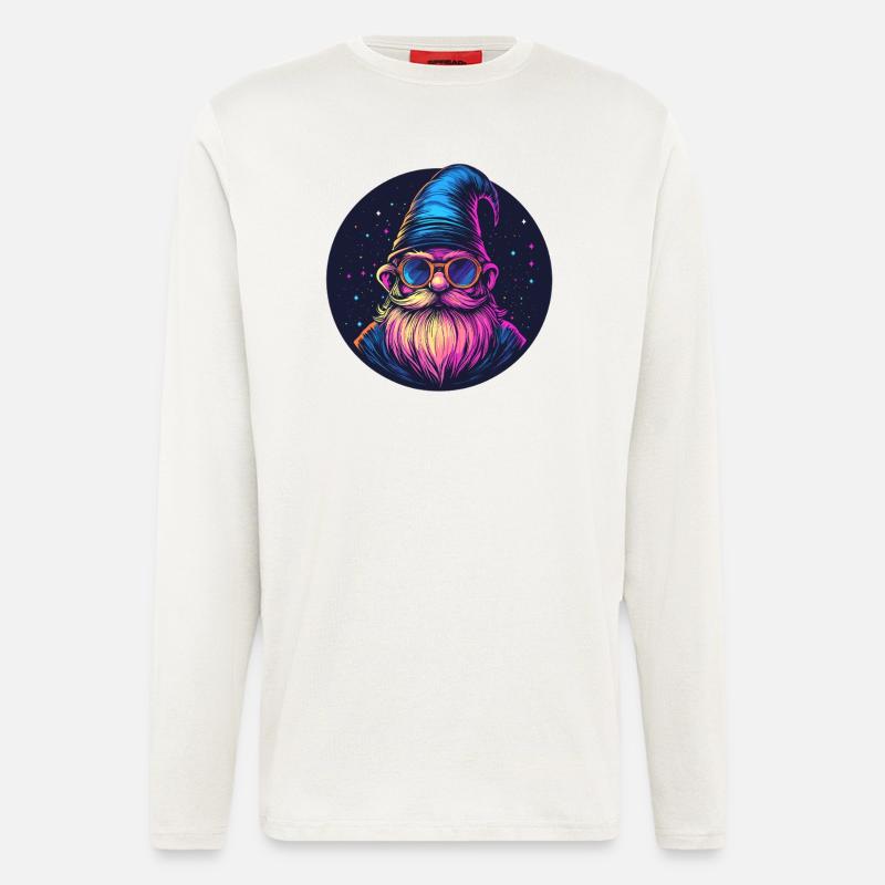 Weltraum Zwerg Retro Look - Langarmshirt - made by SPREAD  - OFF WHITE
