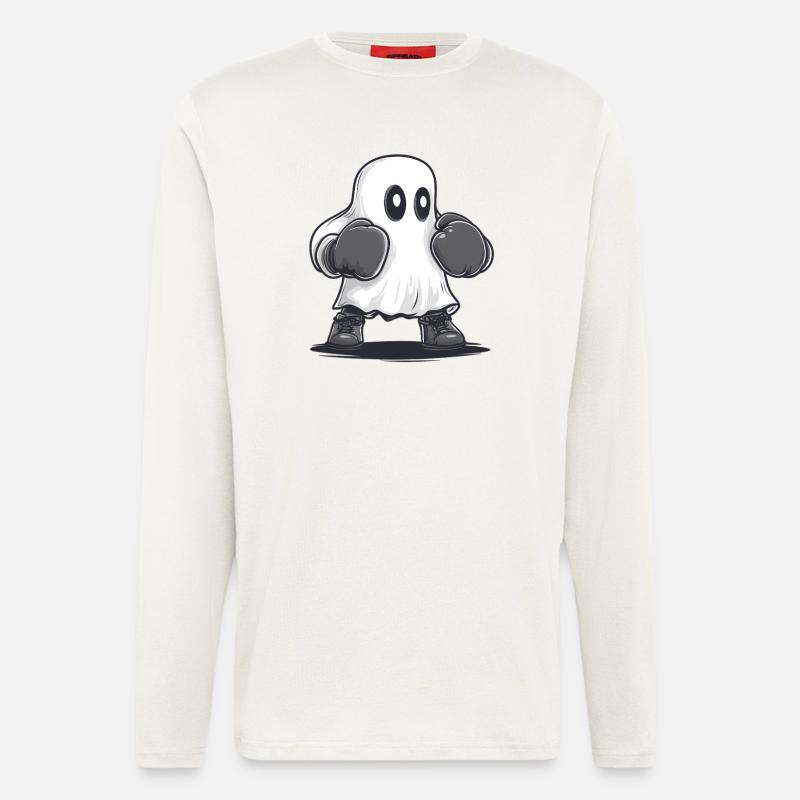 Boxender Geist - Langarmshirt - made by SPREAD  - OFF WHITE