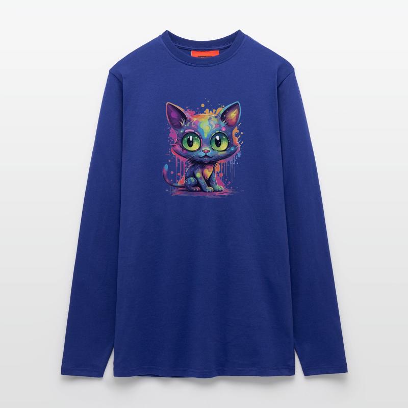 Bunte Neon Katze Langarmshirt - made by SPREAD 