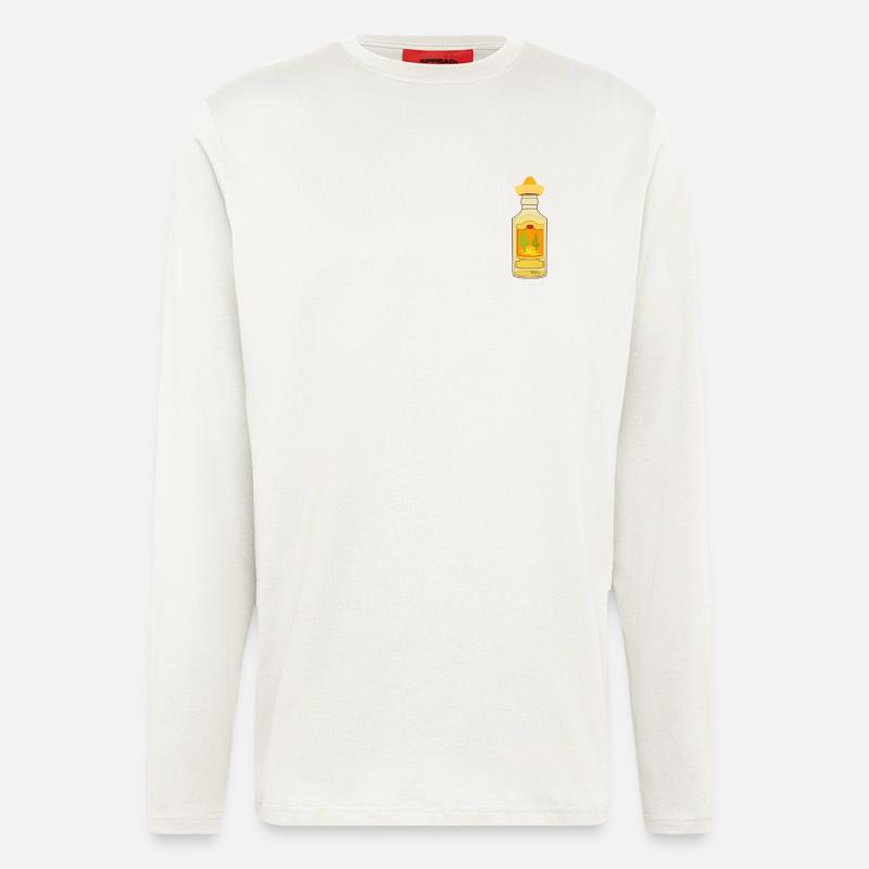 Tequila Flasche Mexico - Langarmshirt - made by SPREAD  - OFF WHITE