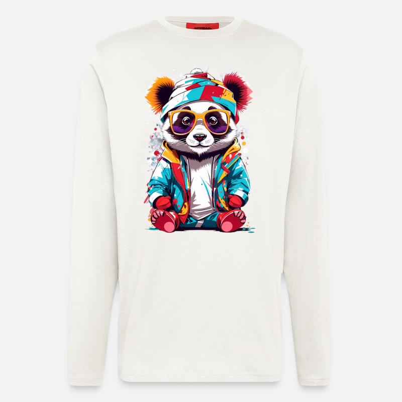 Coole Panda - Langarmshirt - made by SPREAD  - OFF WHITE