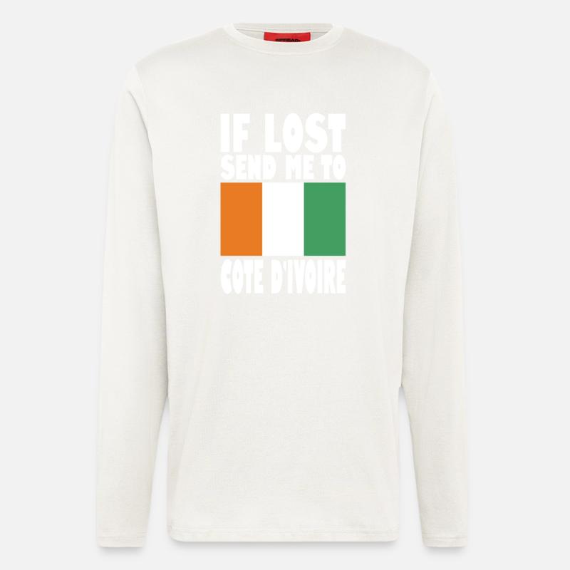 Cote Dívoire Flag Saying - Longsleeve - made by SPREAD  - OFF WHITE
