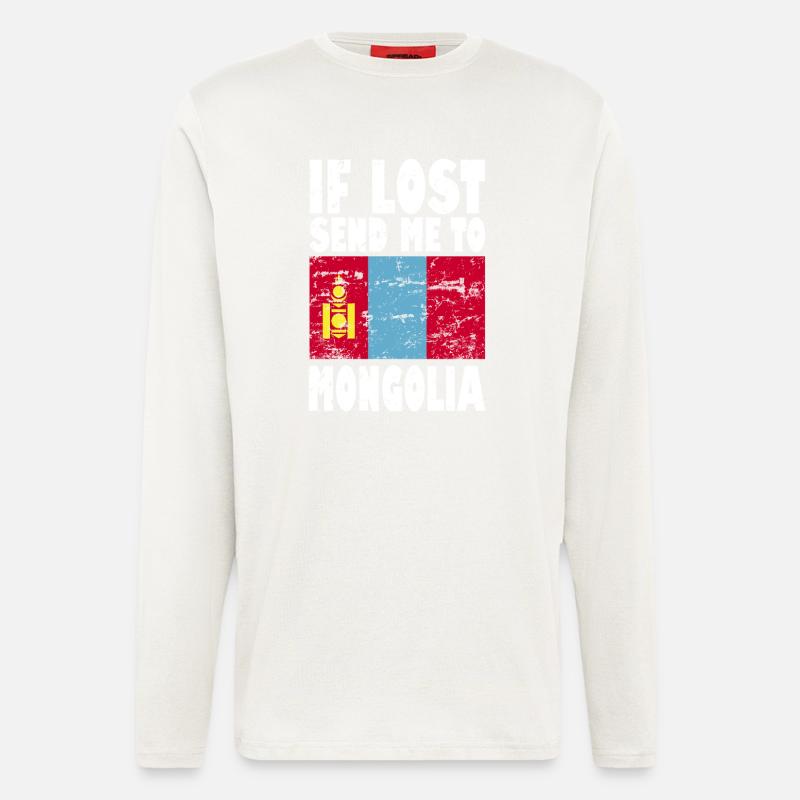 Mongolia Flag Saying - Longsleeve - made by SPREAD - OFF WHITE