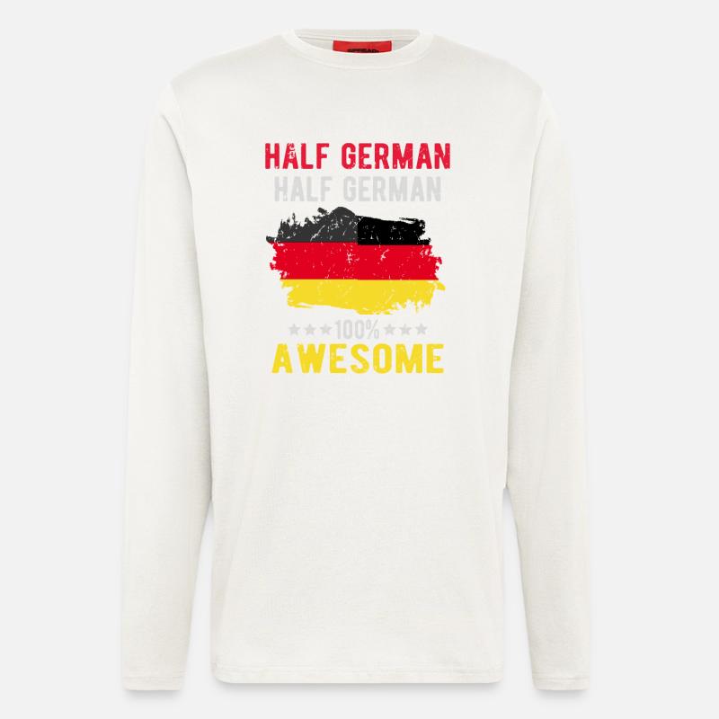 Half German Half German - Longsleeve - made by SPREAD  - OFF WHITE