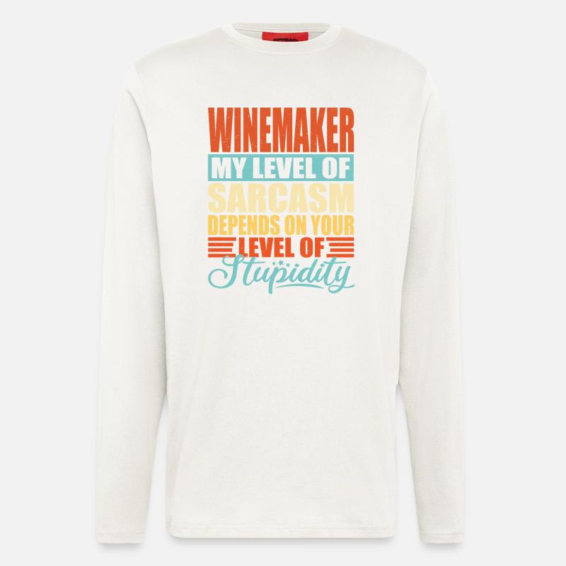 Winemaker sarcasm Funny winemaker - Longsleeve - made by SPREAD  - OFF WHITE