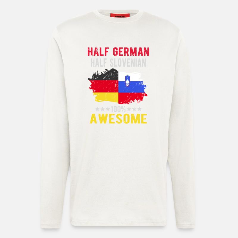 Half German half Slovenian - Longsleeve - made by SPREAD  - OFF WHITE