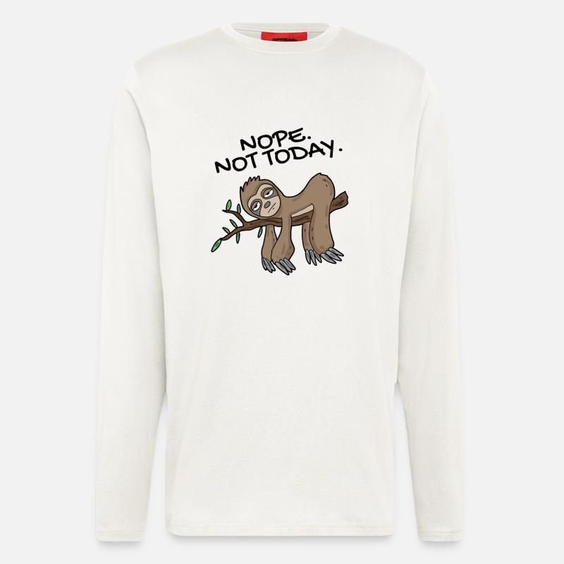 Faultier Nope not today - Langarmshirt - made by SPREAD  - OFF WHITE