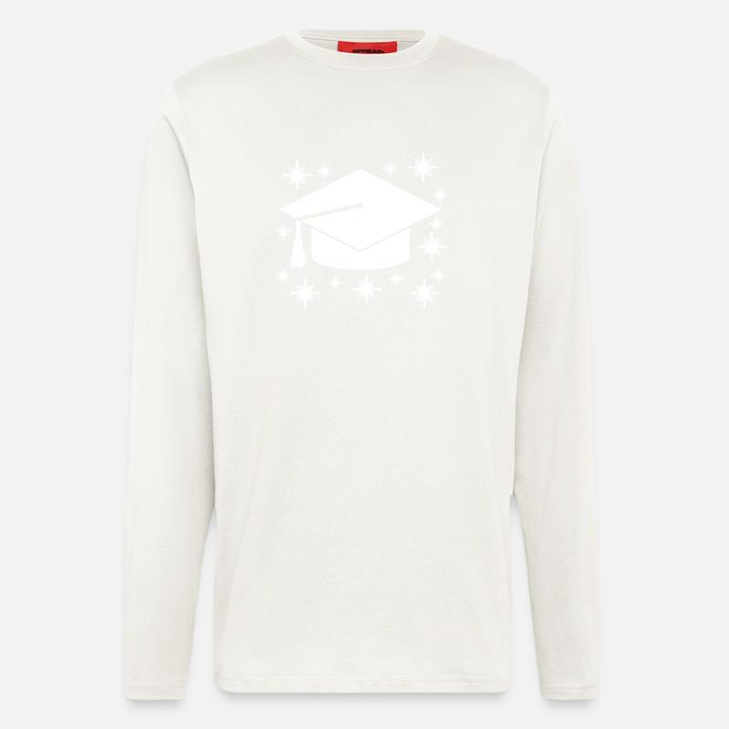 Studium Abschluss Absolventenkappe - Langarmshirt - made by SPREAD  - OFF WHITE