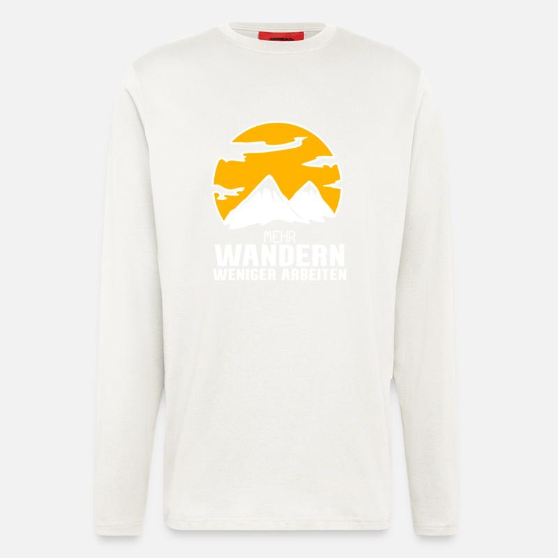 Wandern Berge Wanderer - Langarmshirt - made by SPREAD  - OFF WHITE