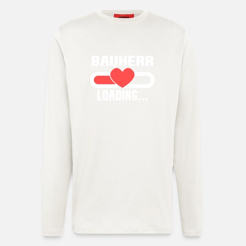 Bauherr loading - Bauherr werden - Langarmshirt - made by SPREAD  - OFF WHITE