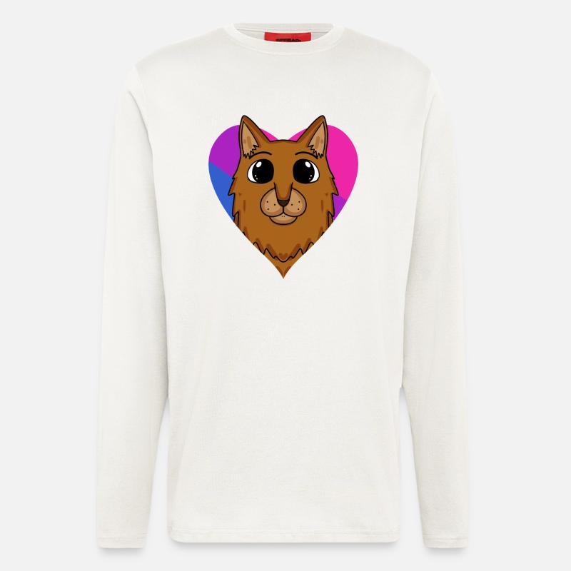 Bisexuell Somali Katze Geschenk - Langarmshirt - made by SPREAD - OFF WHITE